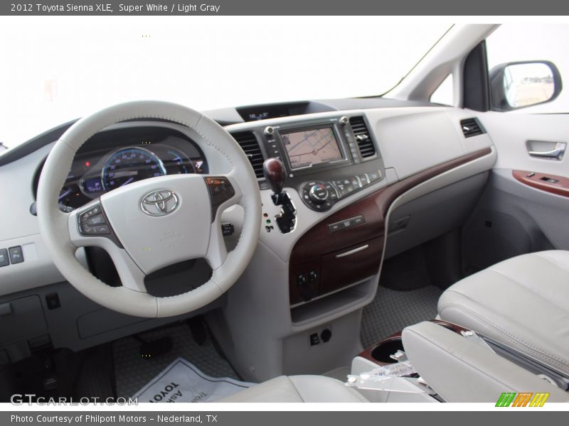 Super White / Light Gray 2012 Toyota Sienna XLE