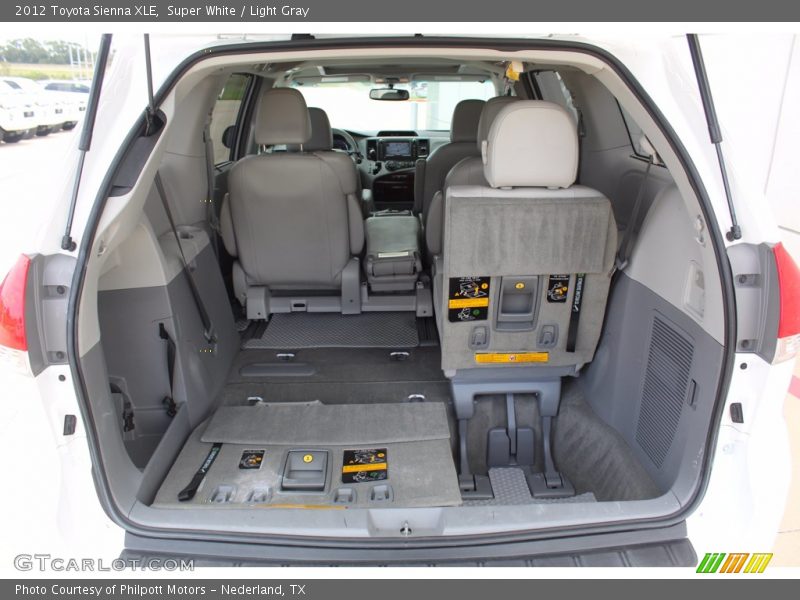 Super White / Light Gray 2012 Toyota Sienna XLE