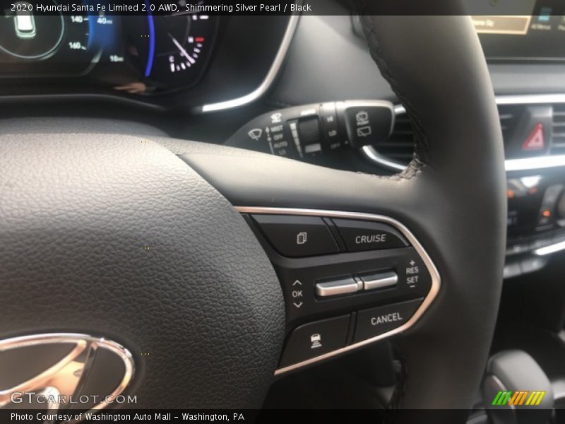Shimmering Silver Pearl / Black 2020 Hyundai Santa Fe Limited 2.0 AWD