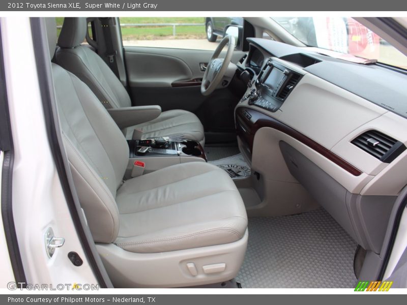 Super White / Light Gray 2012 Toyota Sienna XLE