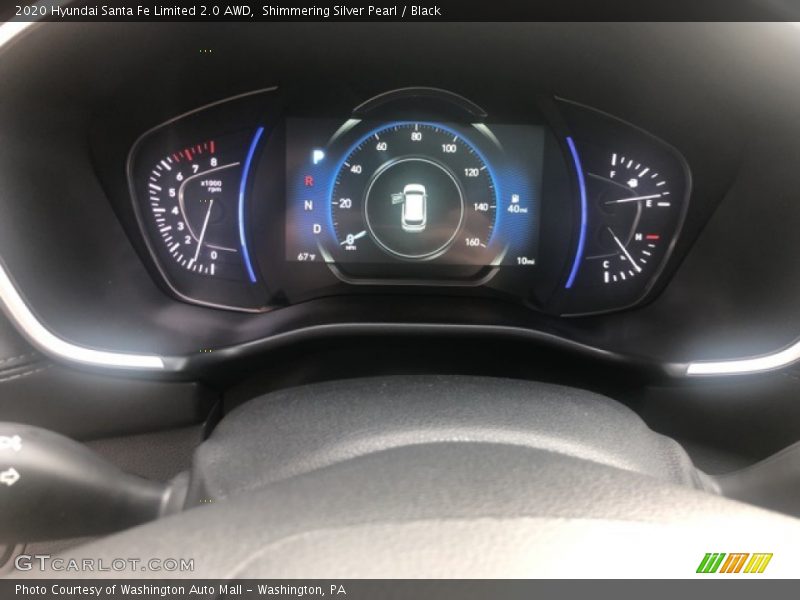 Shimmering Silver Pearl / Black 2020 Hyundai Santa Fe Limited 2.0 AWD