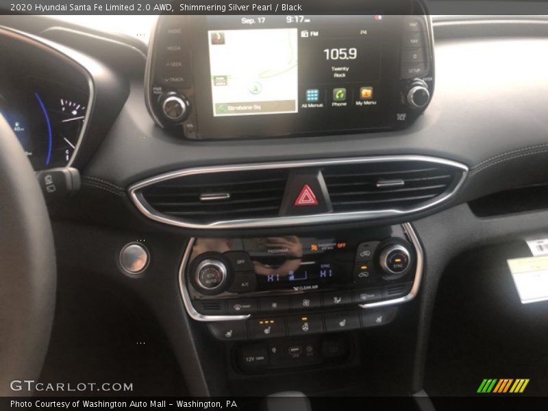 Shimmering Silver Pearl / Black 2020 Hyundai Santa Fe Limited 2.0 AWD