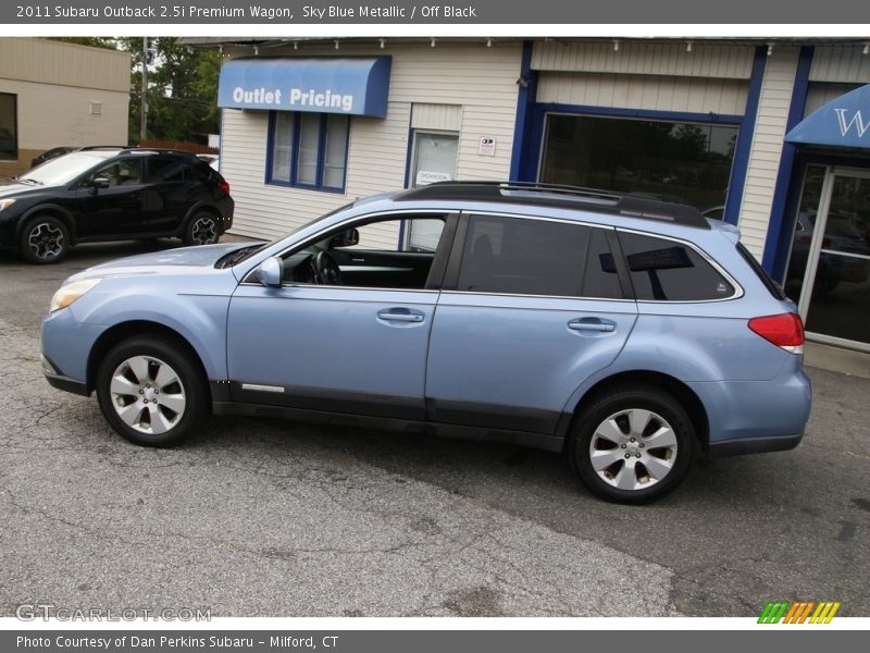 Sky Blue Metallic / Off Black 2011 Subaru Outback 2.5i Premium Wagon