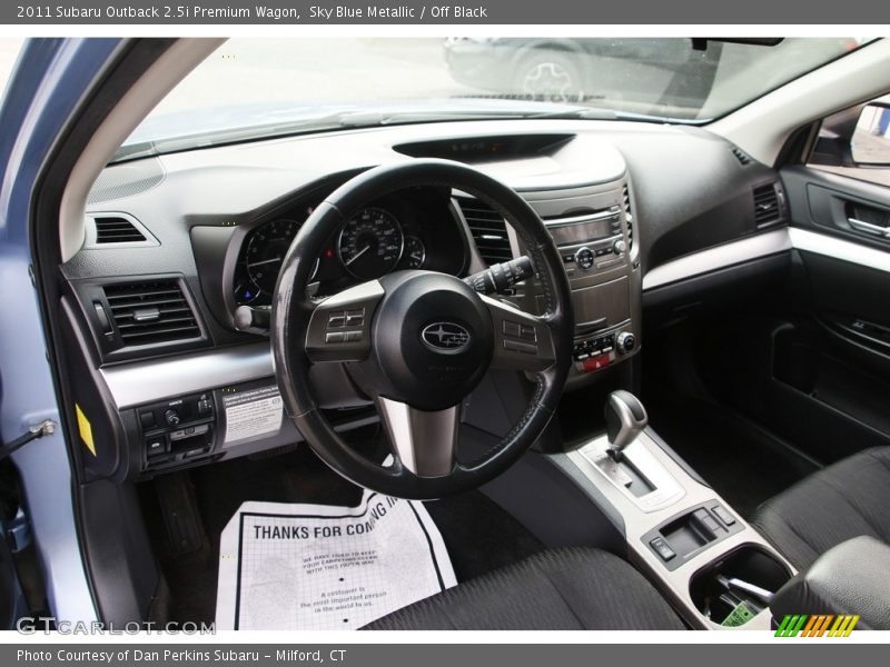 Sky Blue Metallic / Off Black 2011 Subaru Outback 2.5i Premium Wagon