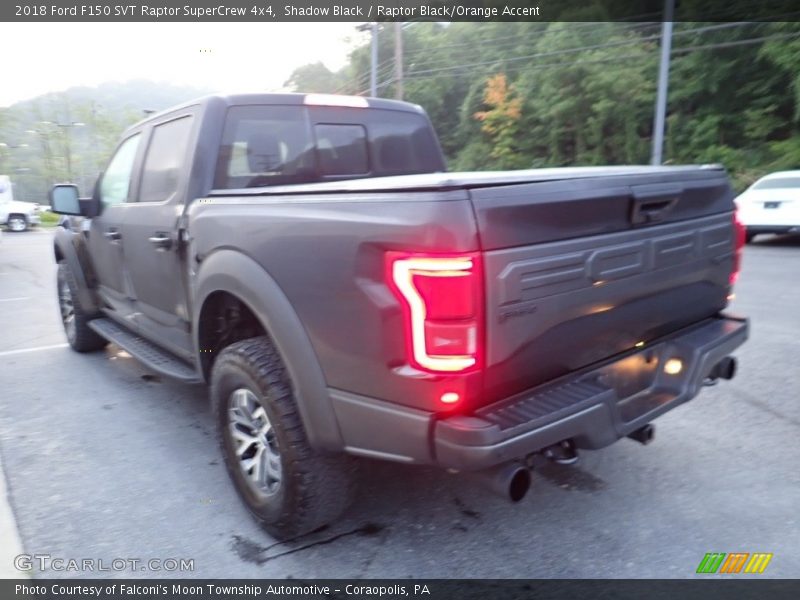 Shadow Black / Raptor Black/Orange Accent 2018 Ford F150 SVT Raptor SuperCrew 4x4