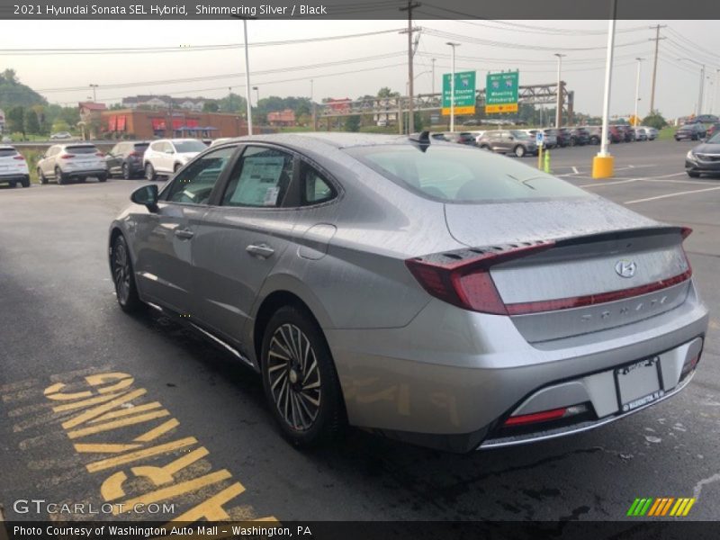 Shimmering Silver / Black 2021 Hyundai Sonata SEL Hybrid