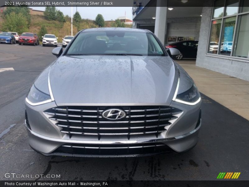 Shimmering Silver / Black 2021 Hyundai Sonata SEL Hybrid