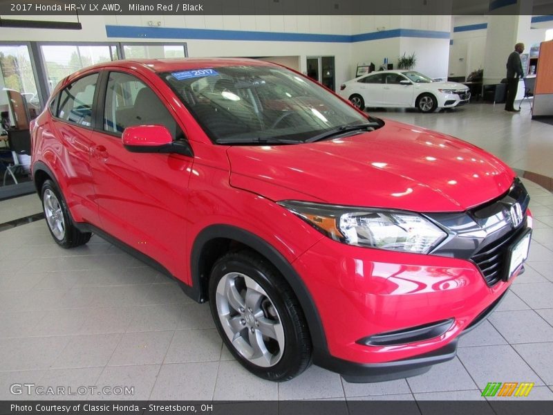 Milano Red / Black 2017 Honda HR-V LX AWD