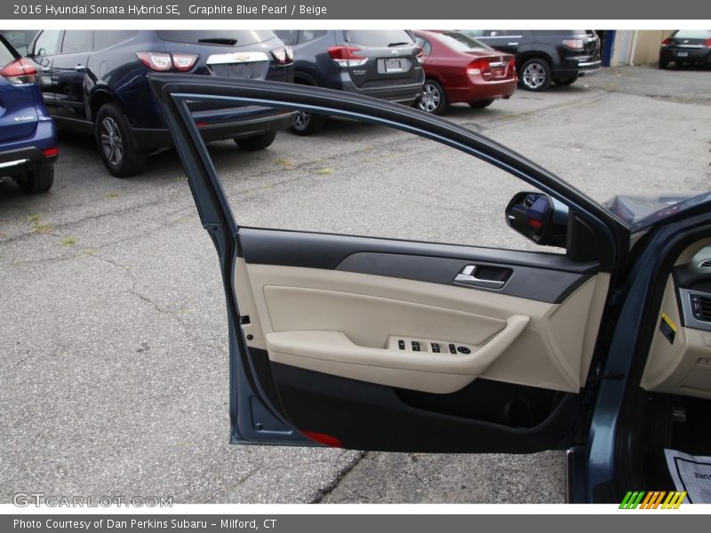Graphite Blue Pearl / Beige 2016 Hyundai Sonata Hybrid SE