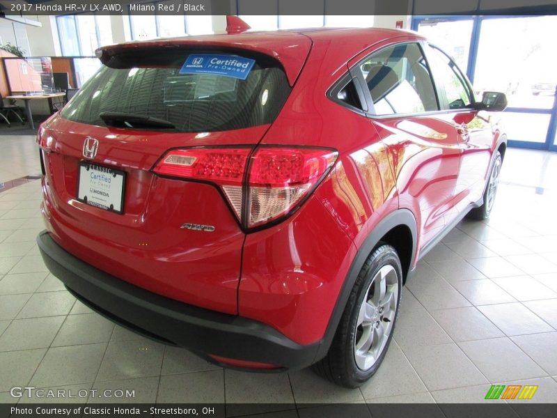 Milano Red / Black 2017 Honda HR-V LX AWD