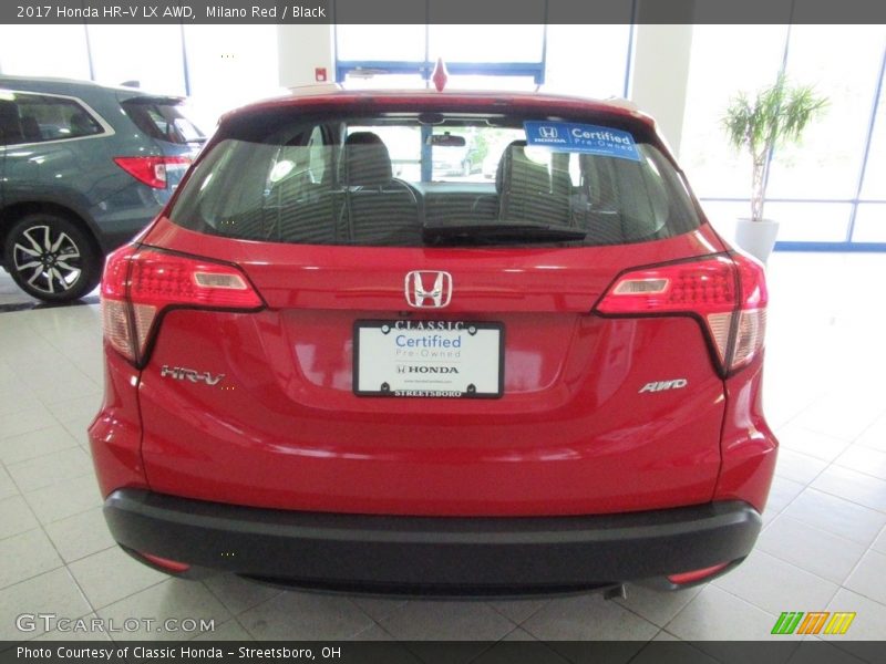 Milano Red / Black 2017 Honda HR-V LX AWD