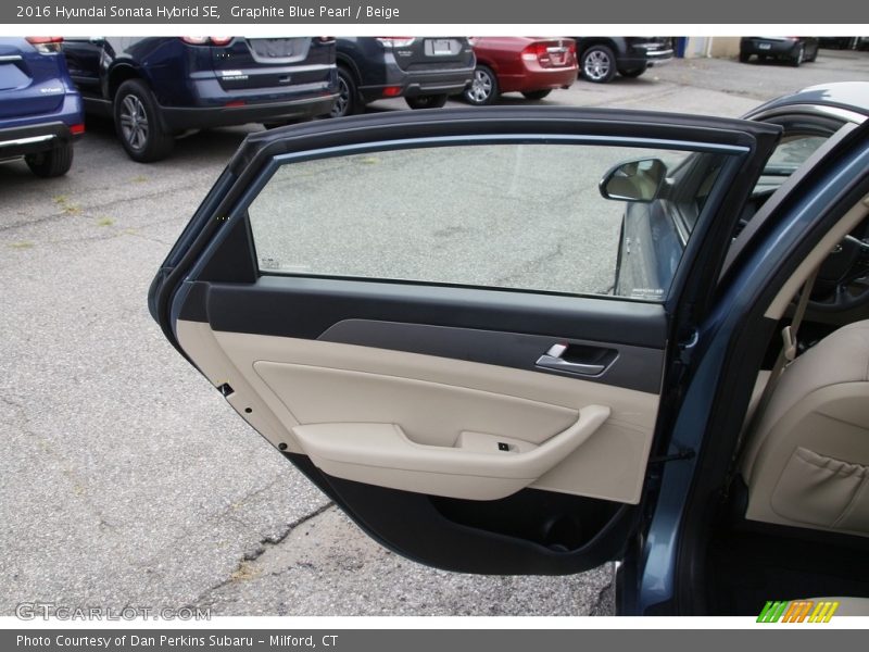 Graphite Blue Pearl / Beige 2016 Hyundai Sonata Hybrid SE