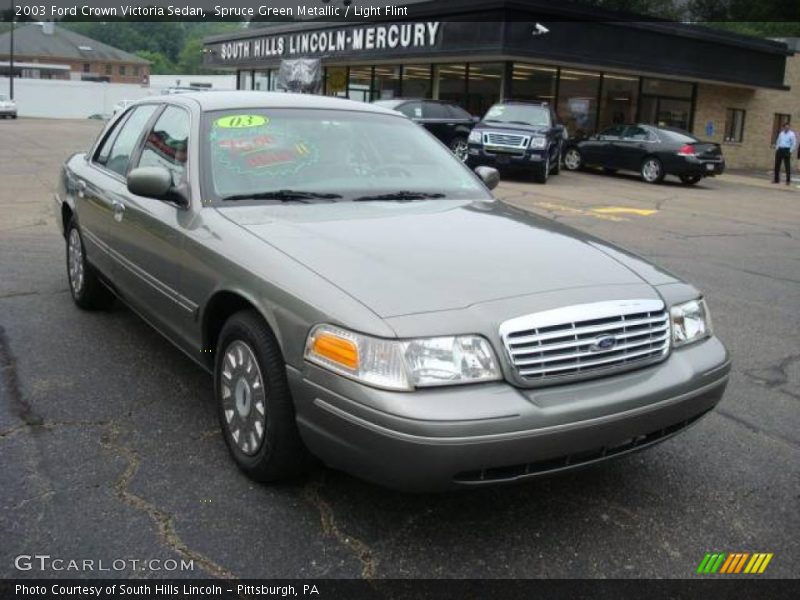 Spruce Green Metallic / Light Flint 2003 Ford Crown Victoria Sedan