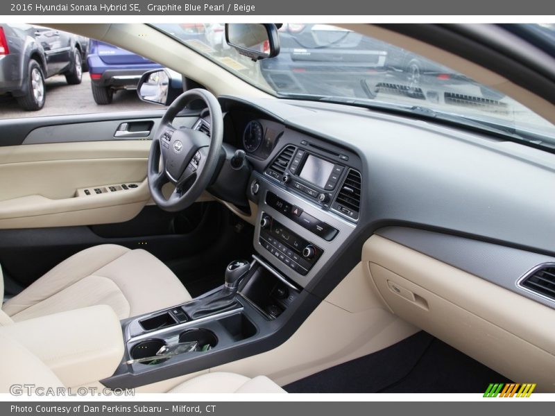 Graphite Blue Pearl / Beige 2016 Hyundai Sonata Hybrid SE