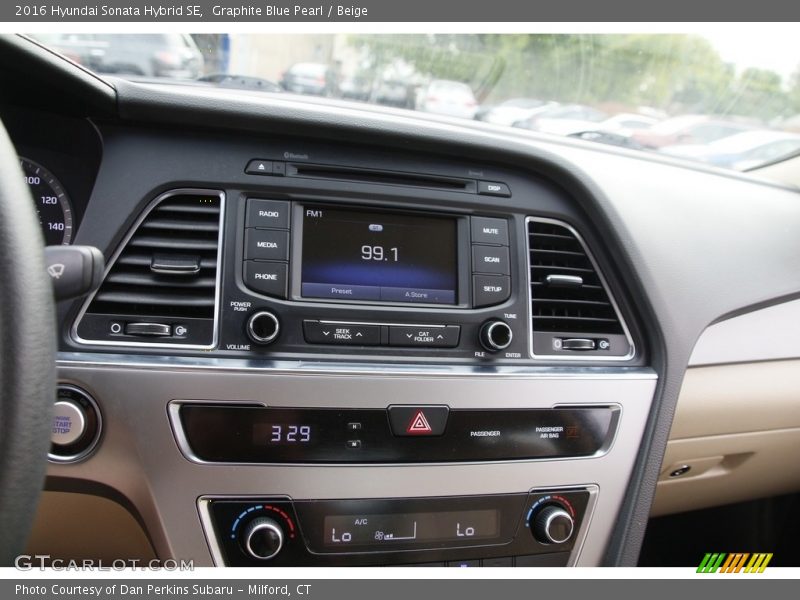 Graphite Blue Pearl / Beige 2016 Hyundai Sonata Hybrid SE