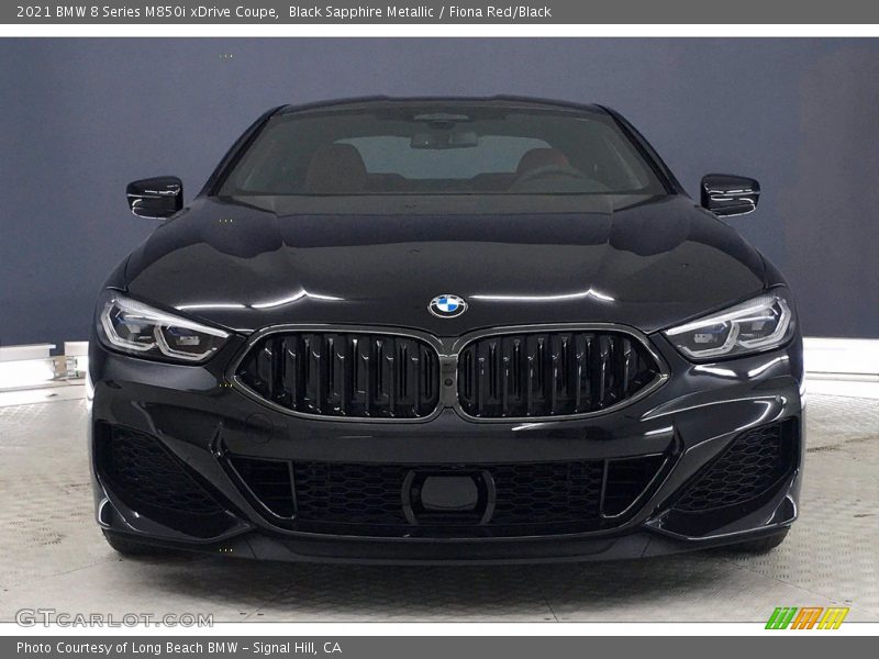 Black Sapphire Metallic / Fiona Red/Black 2021 BMW 8 Series M850i xDrive Coupe