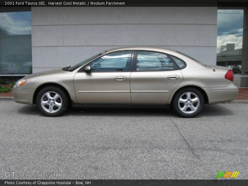 Harvest Gold Metallic / Medium Parchment 2001 Ford Taurus SES