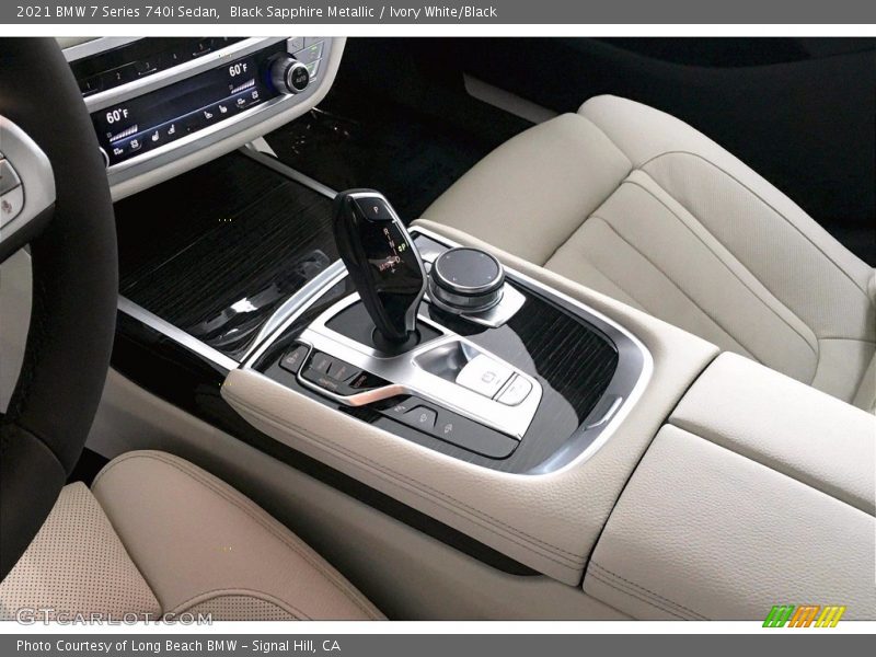 Black Sapphire Metallic / Ivory White/Black 2021 BMW 7 Series 740i Sedan
