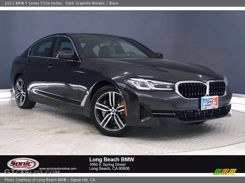 Dark Graphite Metallic / Black 2021 BMW 5 Series 530e Sedan