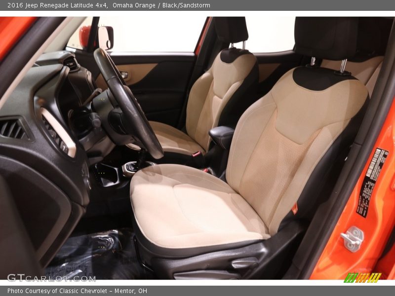 Front Seat of 2016 Renegade Latitude 4x4