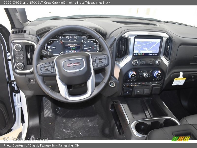 White Frost Tricoat / Jet Black 2020 GMC Sierra 1500 SLT Crew Cab 4WD