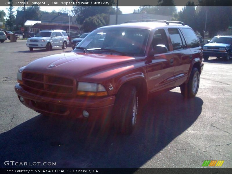 Chili Pepper Red Pearl / Mist Gray 2000 Dodge Durango SLT