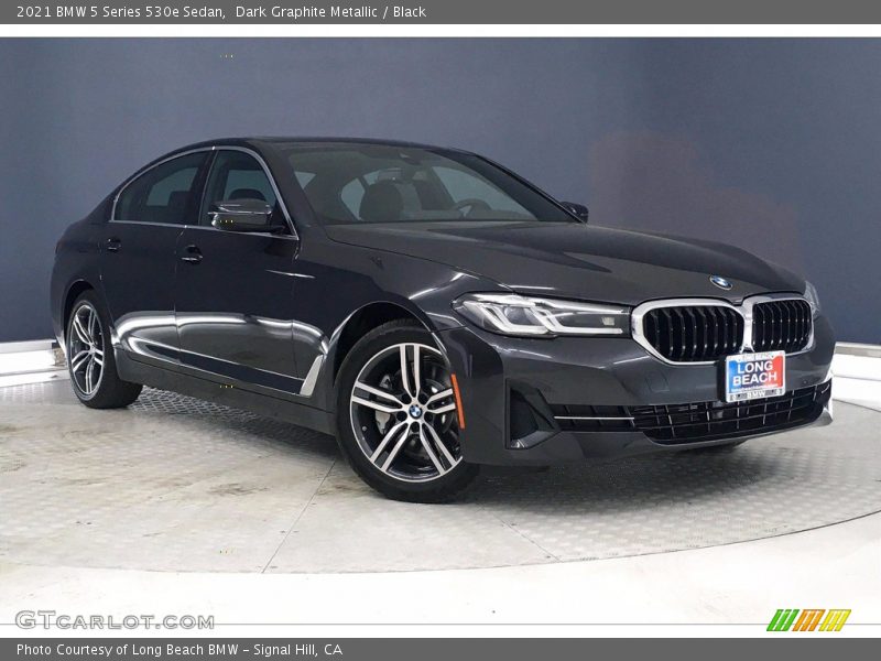 Dark Graphite Metallic / Black 2021 BMW 5 Series 530e Sedan