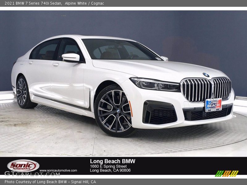 Alpine White / Cognac 2021 BMW 7 Series 740i Sedan