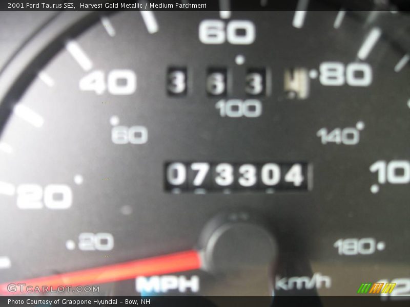 Harvest Gold Metallic / Medium Parchment 2001 Ford Taurus SES