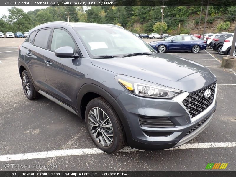 Coliseum Gray Metallic / Black 2021 Hyundai Tucson SEL AWD