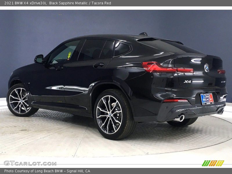 Black Sapphire Metallic / Tacora Red 2021 BMW X4 xDrive30i