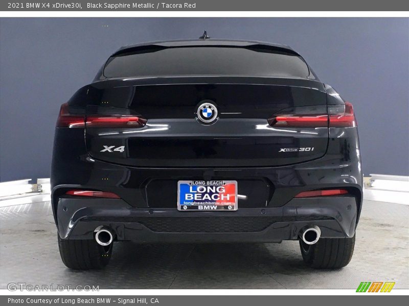 Black Sapphire Metallic / Tacora Red 2021 BMW X4 xDrive30i