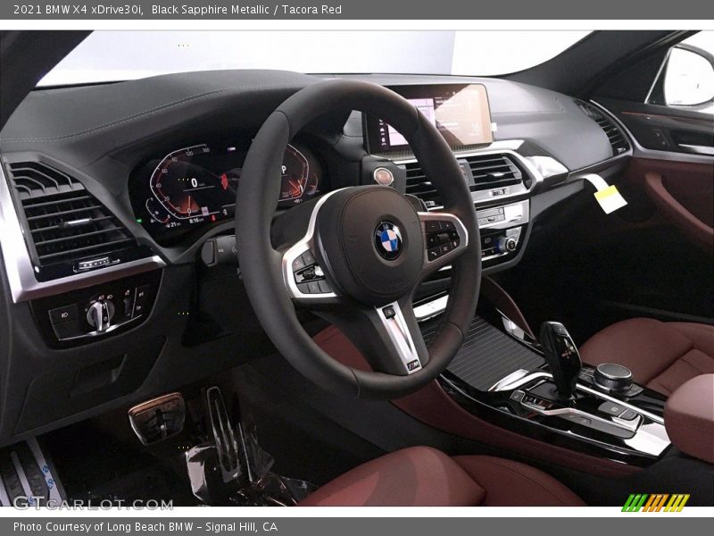 Black Sapphire Metallic / Tacora Red 2021 BMW X4 xDrive30i
