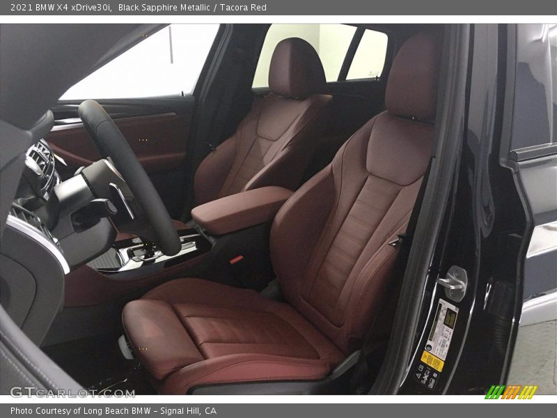 Black Sapphire Metallic / Tacora Red 2021 BMW X4 xDrive30i