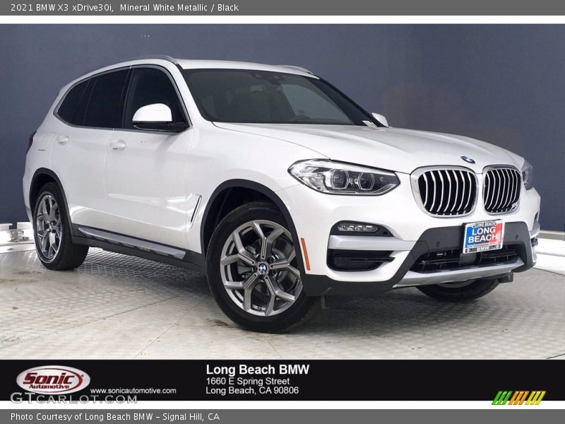 Mineral White Metallic / Black 2021 BMW X3 xDrive30i