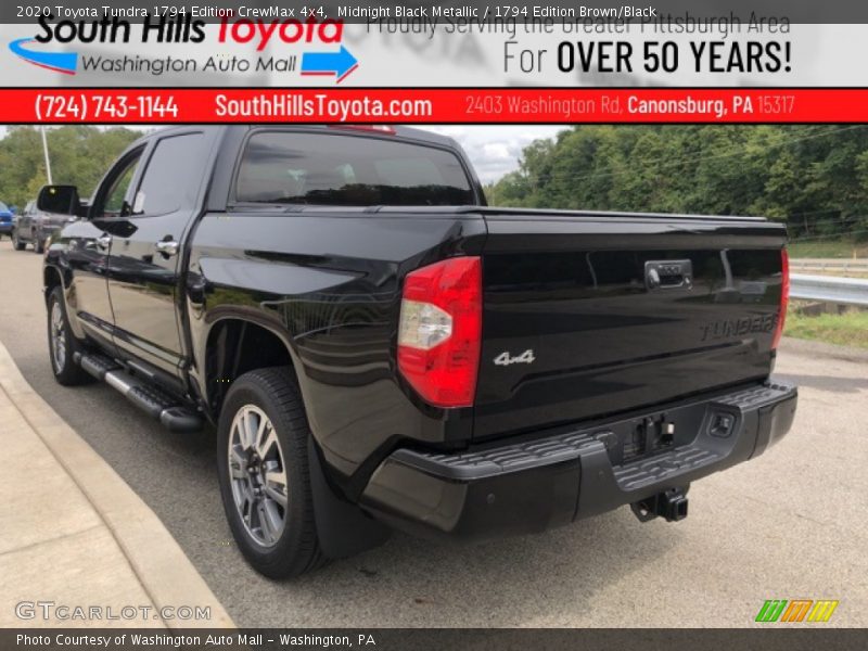 Midnight Black Metallic / 1794 Edition Brown/Black 2020 Toyota Tundra 1794 Edition CrewMax 4x4