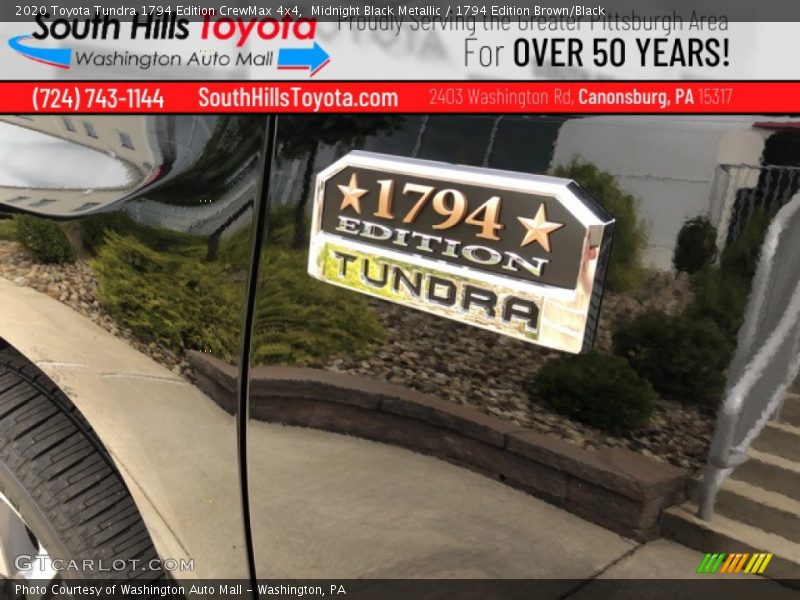 Midnight Black Metallic / 1794 Edition Brown/Black 2020 Toyota Tundra 1794 Edition CrewMax 4x4