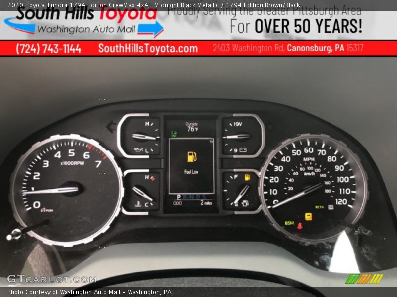 Midnight Black Metallic / 1794 Edition Brown/Black 2020 Toyota Tundra 1794 Edition CrewMax 4x4
