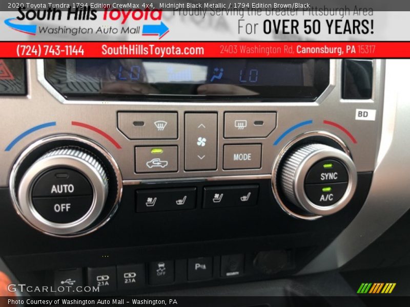 Midnight Black Metallic / 1794 Edition Brown/Black 2020 Toyota Tundra 1794 Edition CrewMax 4x4