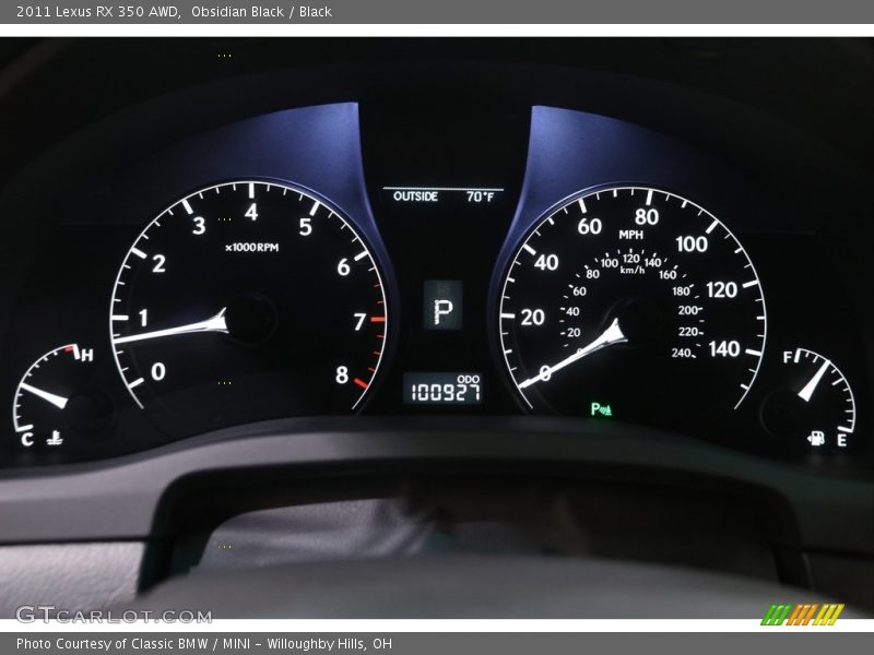 Obsidian Black / Black 2011 Lexus RX 350 AWD
