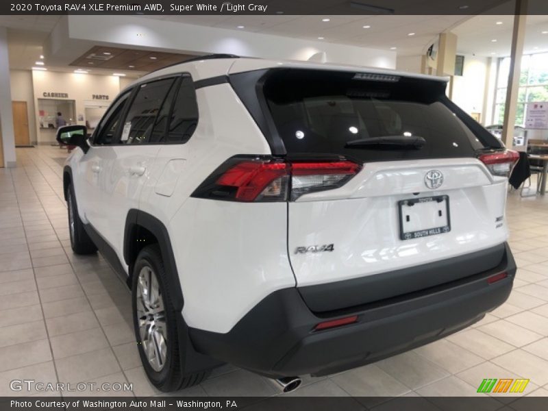 Super White / Light Gray 2020 Toyota RAV4 XLE Premium AWD