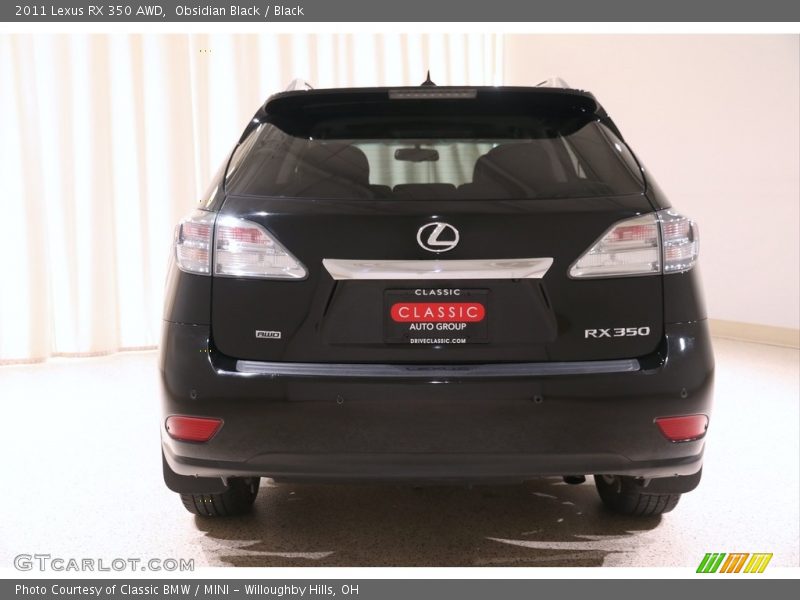 Obsidian Black / Black 2011 Lexus RX 350 AWD