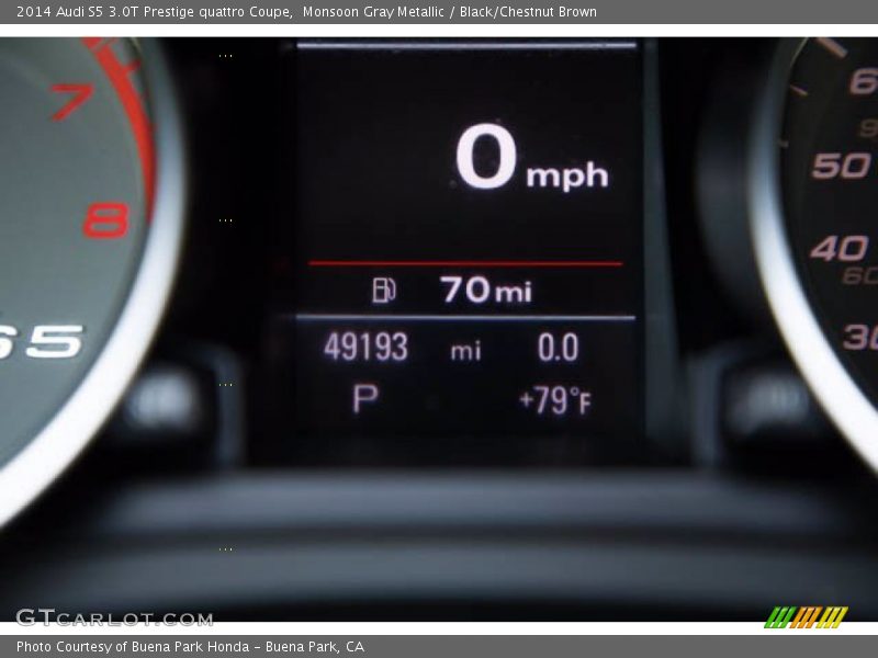 Monsoon Gray Metallic / Black/Chestnut Brown 2014 Audi S5 3.0T Prestige quattro Coupe