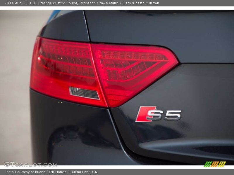 Monsoon Gray Metallic / Black/Chestnut Brown 2014 Audi S5 3.0T Prestige quattro Coupe