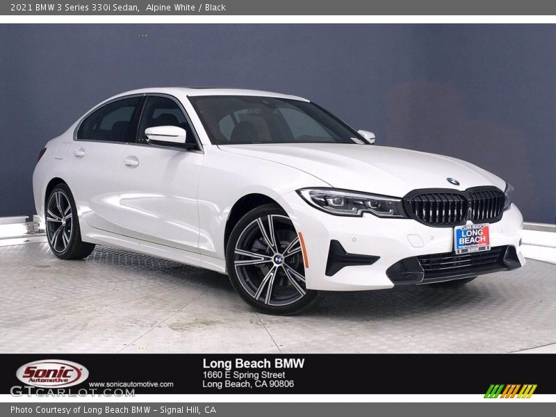 Alpine White / Black 2021 BMW 3 Series 330i Sedan