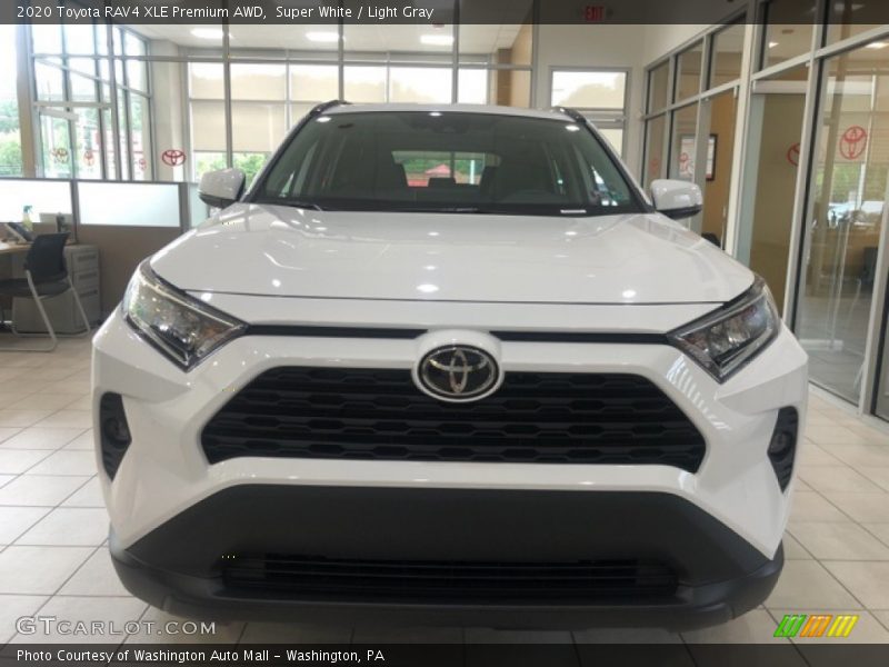 Super White / Light Gray 2020 Toyota RAV4 XLE Premium AWD