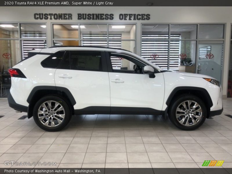 Super White / Light Gray 2020 Toyota RAV4 XLE Premium AWD