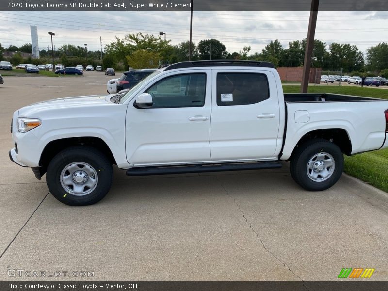 Super White / Cement 2020 Toyota Tacoma SR Double Cab 4x4