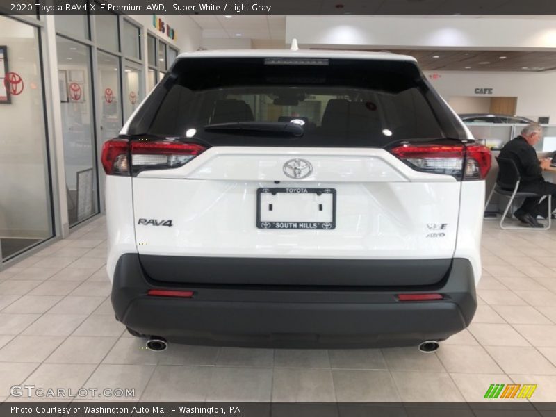 Super White / Light Gray 2020 Toyota RAV4 XLE Premium AWD