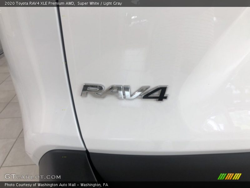 Super White / Light Gray 2020 Toyota RAV4 XLE Premium AWD